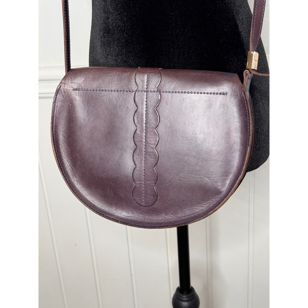Clare V Shoulder Bag Brown Leather Saddle Crossbody French Girl Quiet Luxury - Picture 9 of 12